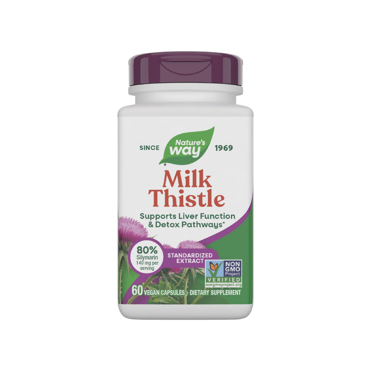 Nature's Way frontal del envase mostrando beneficios y cantidad