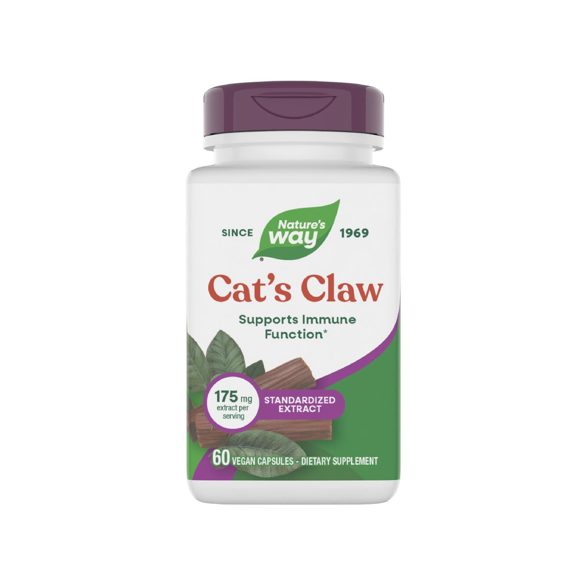 Nature's Way frasco frontal del producto con etiqueta clara y beneficios visibles
