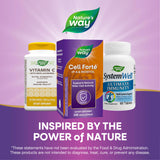 Nature's Way detalle de etiqueta con información de ingredientes y dosis