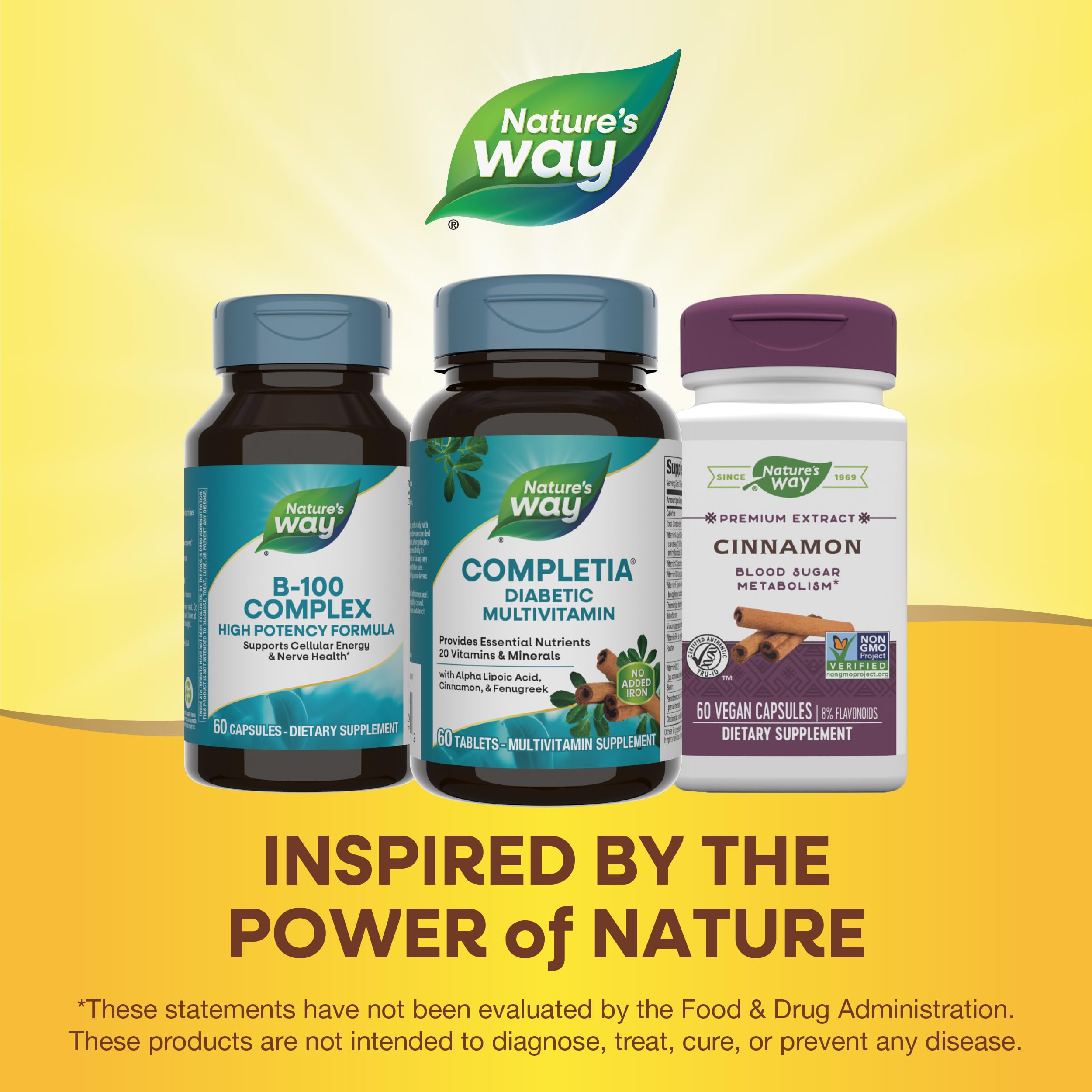 Nature's Way tamaño comparado en mano para visualizar las tabletas