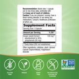 Nature's Way etiqueta con ingredientes y sello Non-GMO Visible