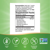 Nature's Way etiqueta con ingredientes y certificación Non-GMO visible