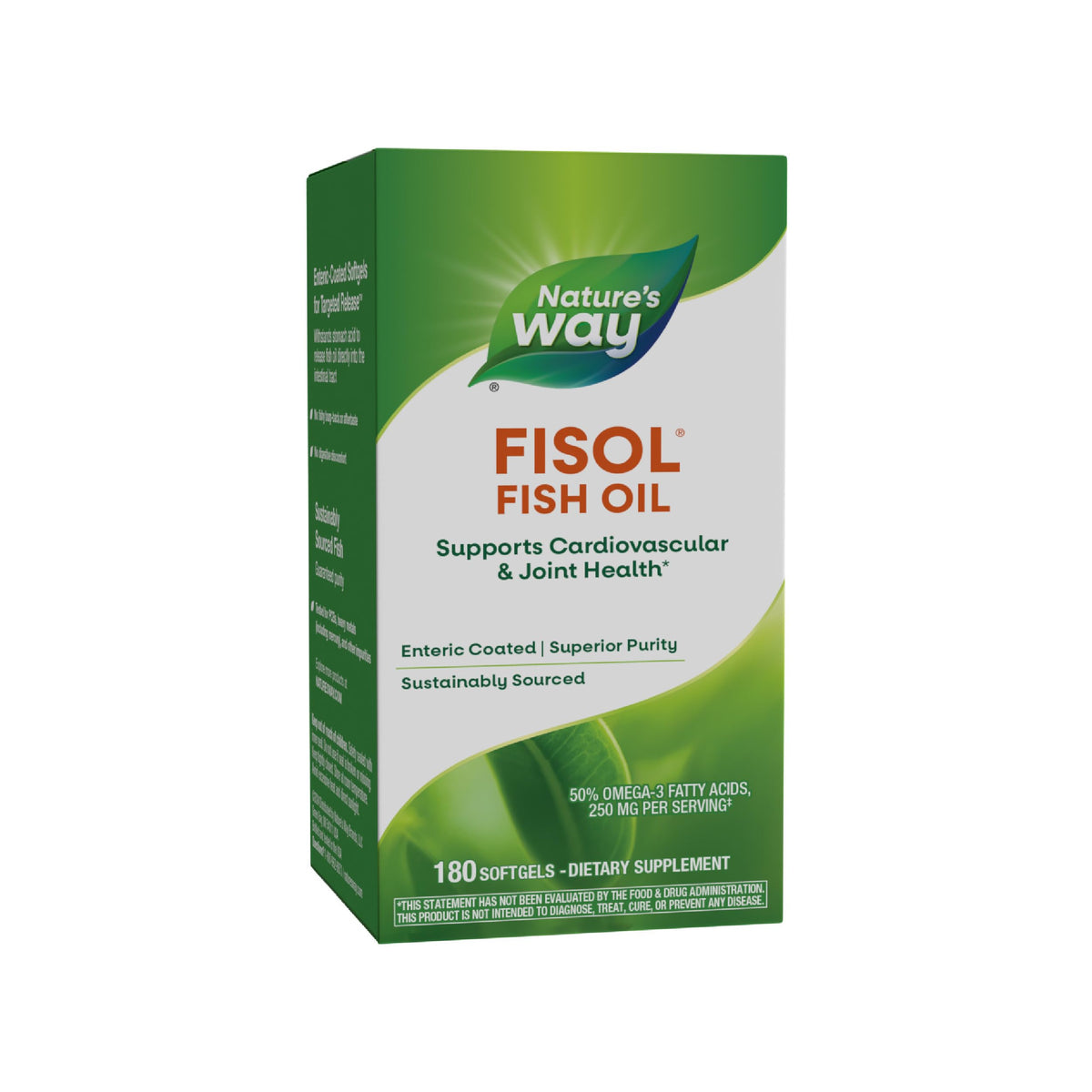 Nature's Way Fisol frontal del envase mostrando información clave y beneficios