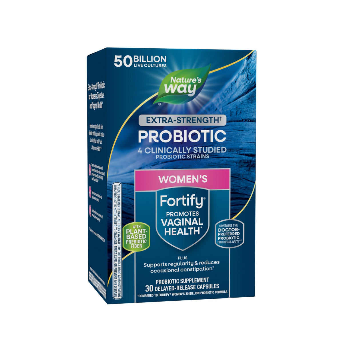 Nature's Way envase frontal mostrando 50 mil millones UFC y beneficio práctico