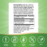 Nature's Way etiqueta con instrucciones y beneficios clave claramente legibles