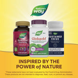 Nature's Way caja abierta con botella interior para visión completa