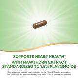 Nature's Way hojas de hawthorn como ingrediente y origen natural visible
