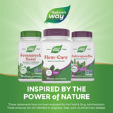 Nature's Way frasco Hem-Care junto a contenedor mostrando que incluye 90 cápsulas