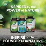 Nature's Way etiqueta con información de ingredientes y transparencia