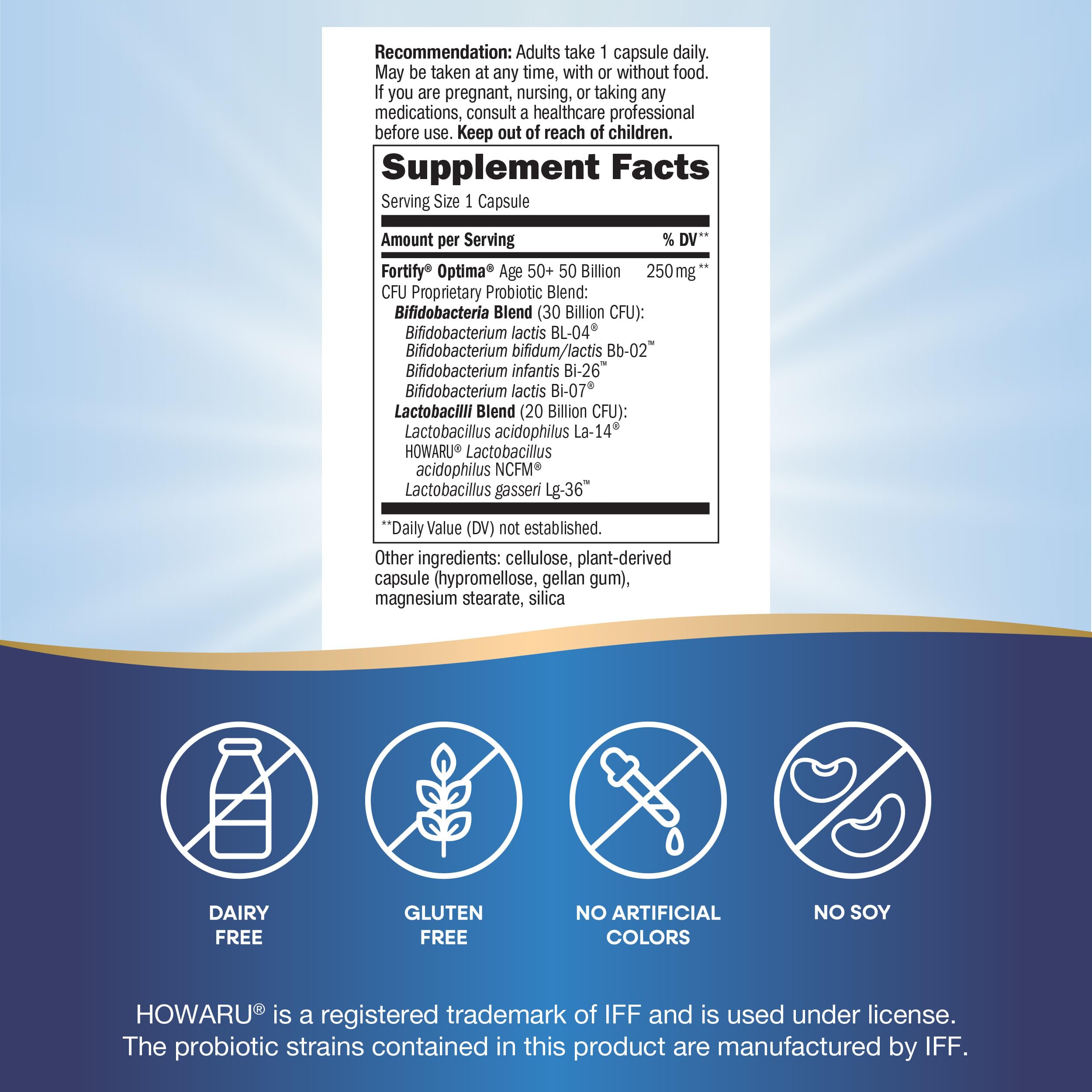 Nature's Way etiqueta con lista de ingredientes aportando transparencia