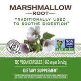 Nature's Way raíz de malvavisco seca, muestra el ingrediente natural