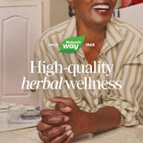 Nature's Way ingredientes plant-based ilustrados, apto para dietas veganas