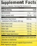 Nature's Way etiqueta detallada con ingredientes y certificaciones