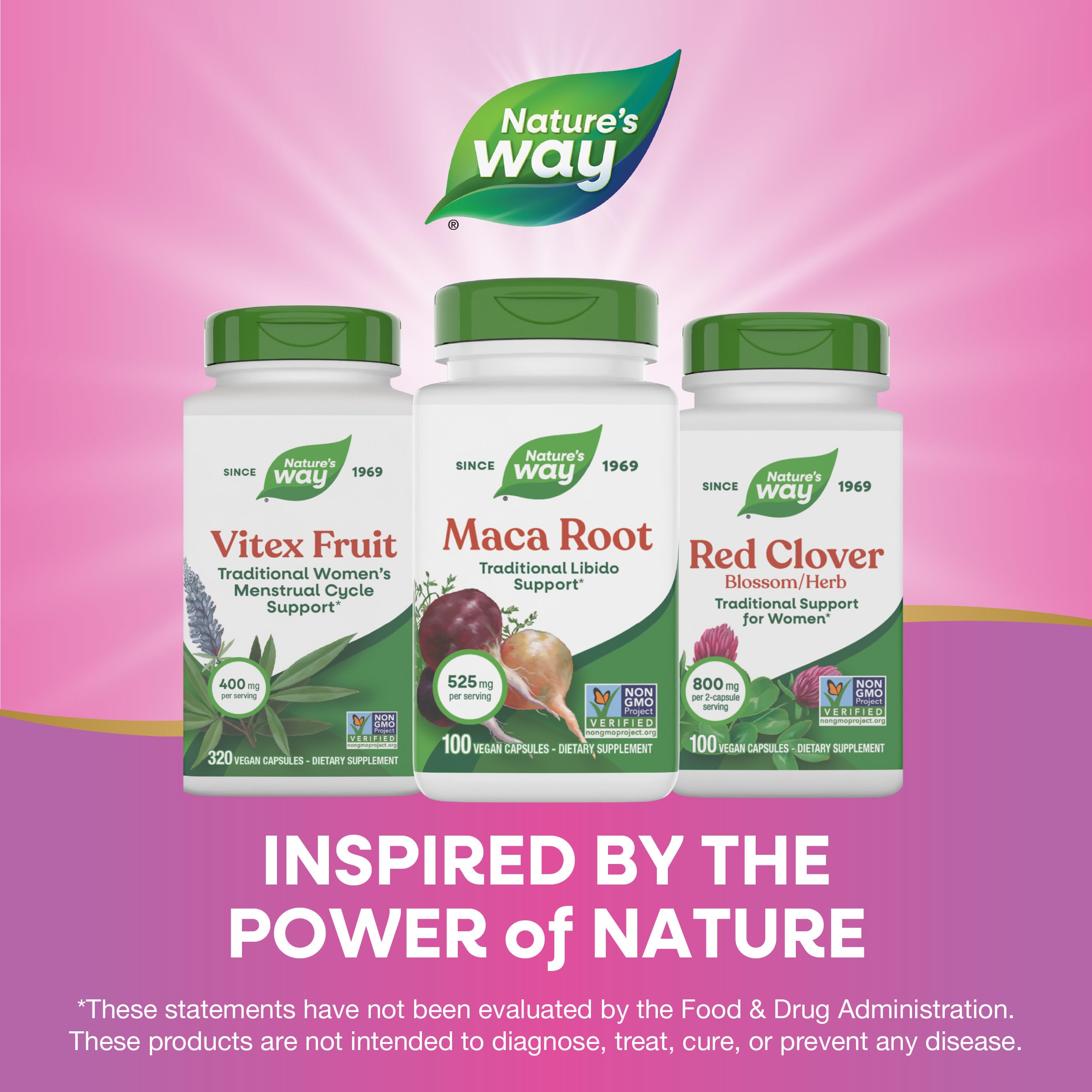 Nature's Way sello Non-GMO Project visible para confianza y trazabilidad