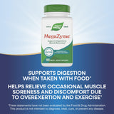 Nature's Way Mega-Zyme junto a comida representando apoyo digestivo