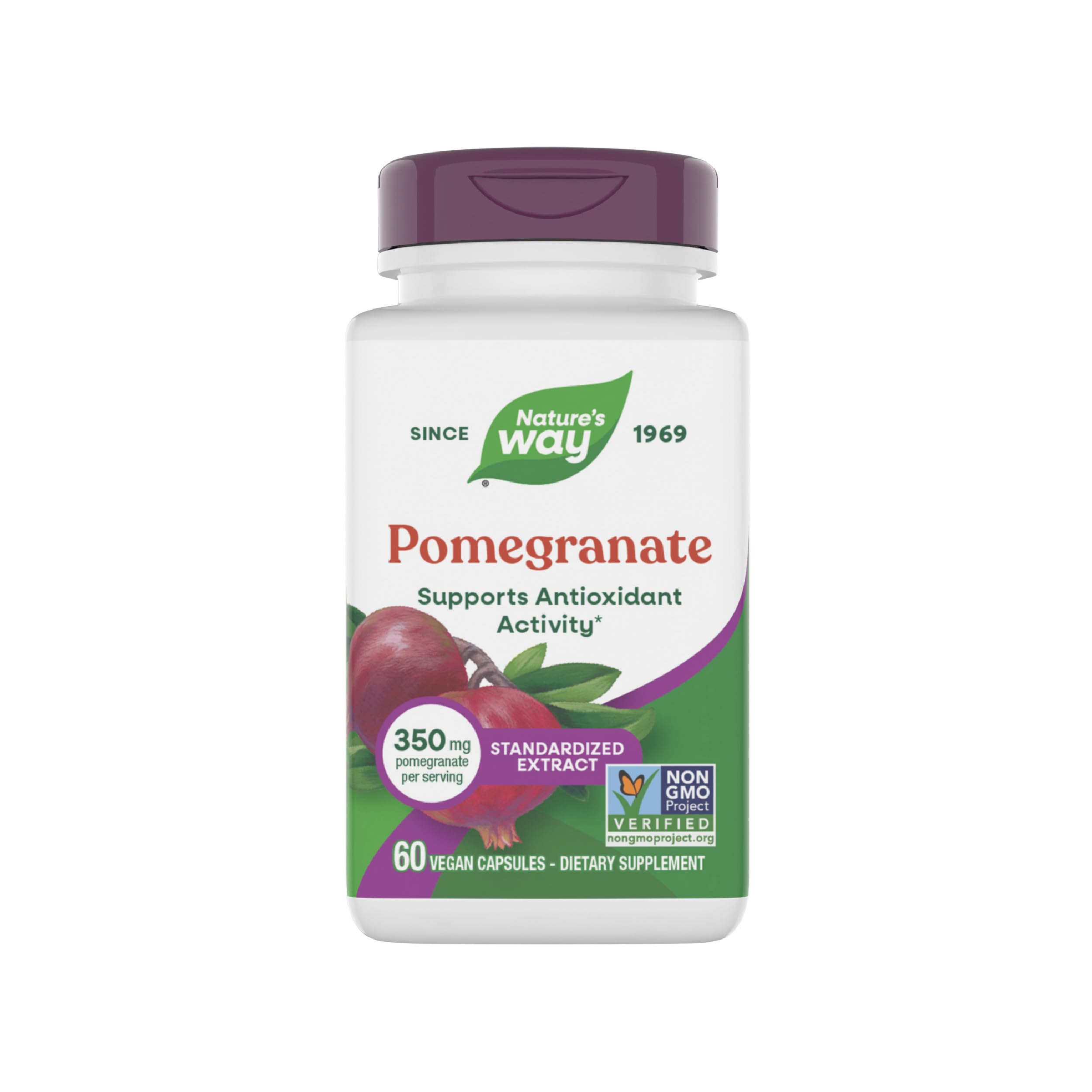 Nature's Way frasco frontal mostrando 60 cápsulas y etiqueta clara