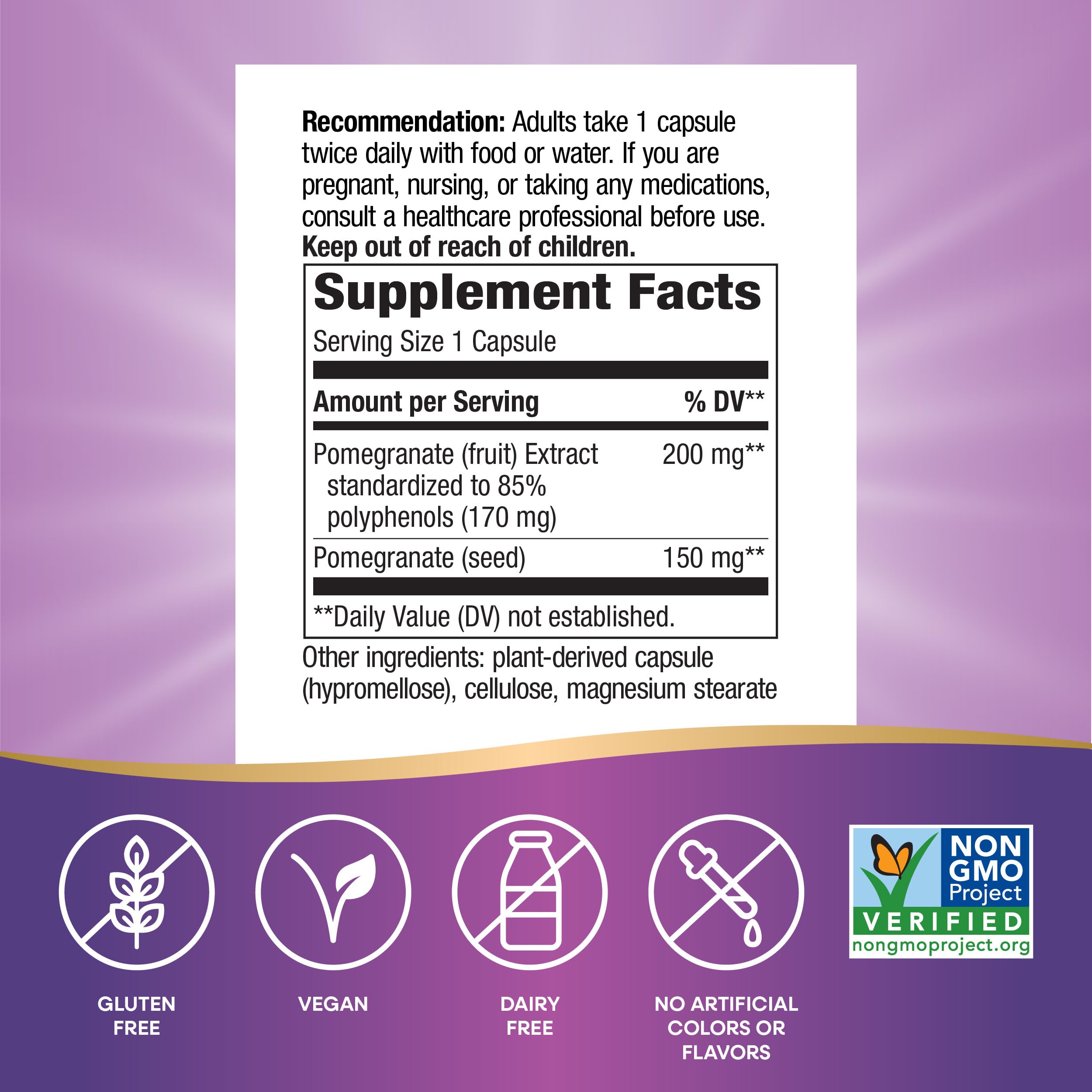 Nature's Way etiqueta de ingredientes y verificación Non‑GMO visible