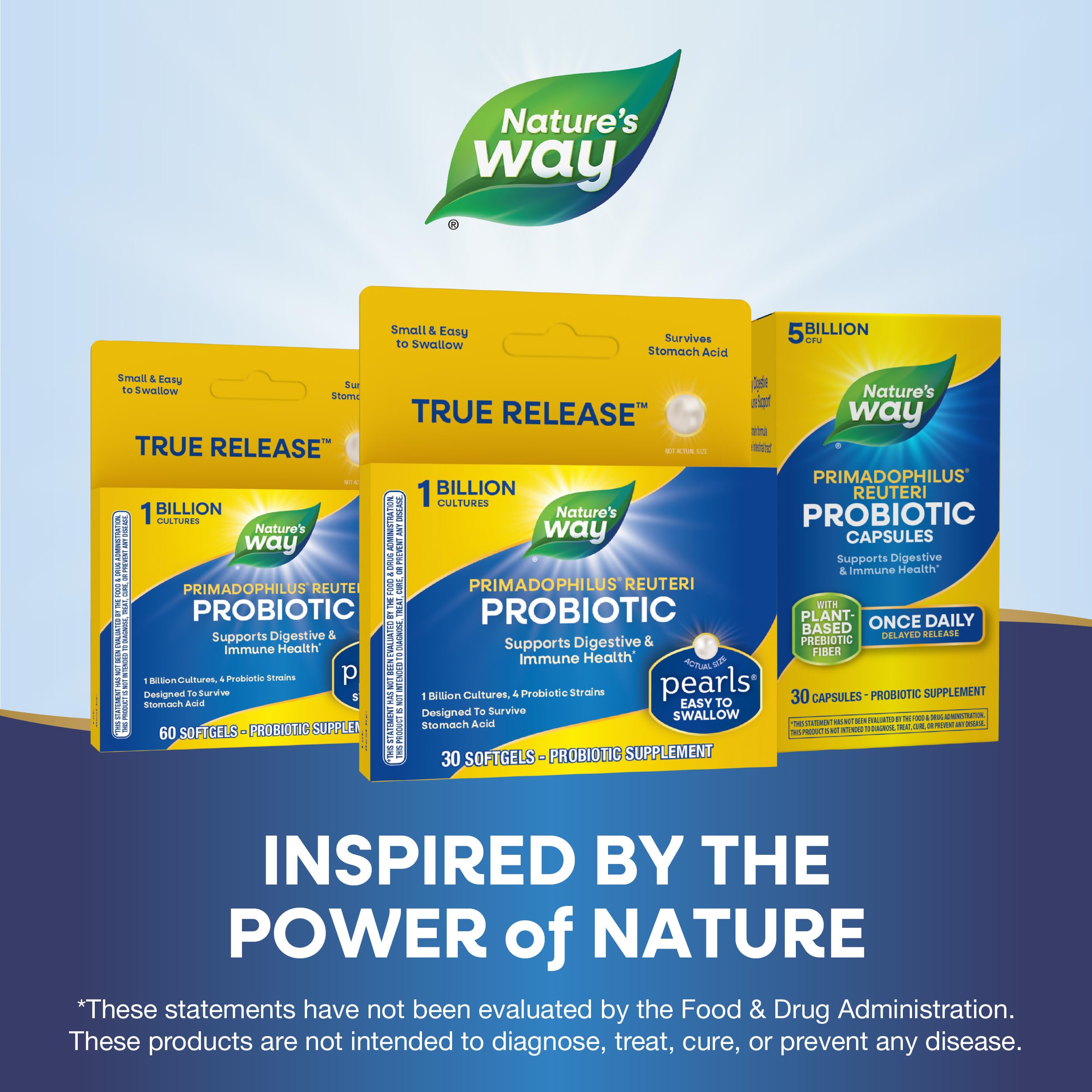 Nature's Way frasco en encimera de cocina para uso diario