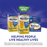 Nature's Way Primadophilus Reuteri etiqueta con lista de cepas e ingredientes clave