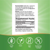 Nature's Way etiqueta con lista de ingredientes y beneficios transparentes