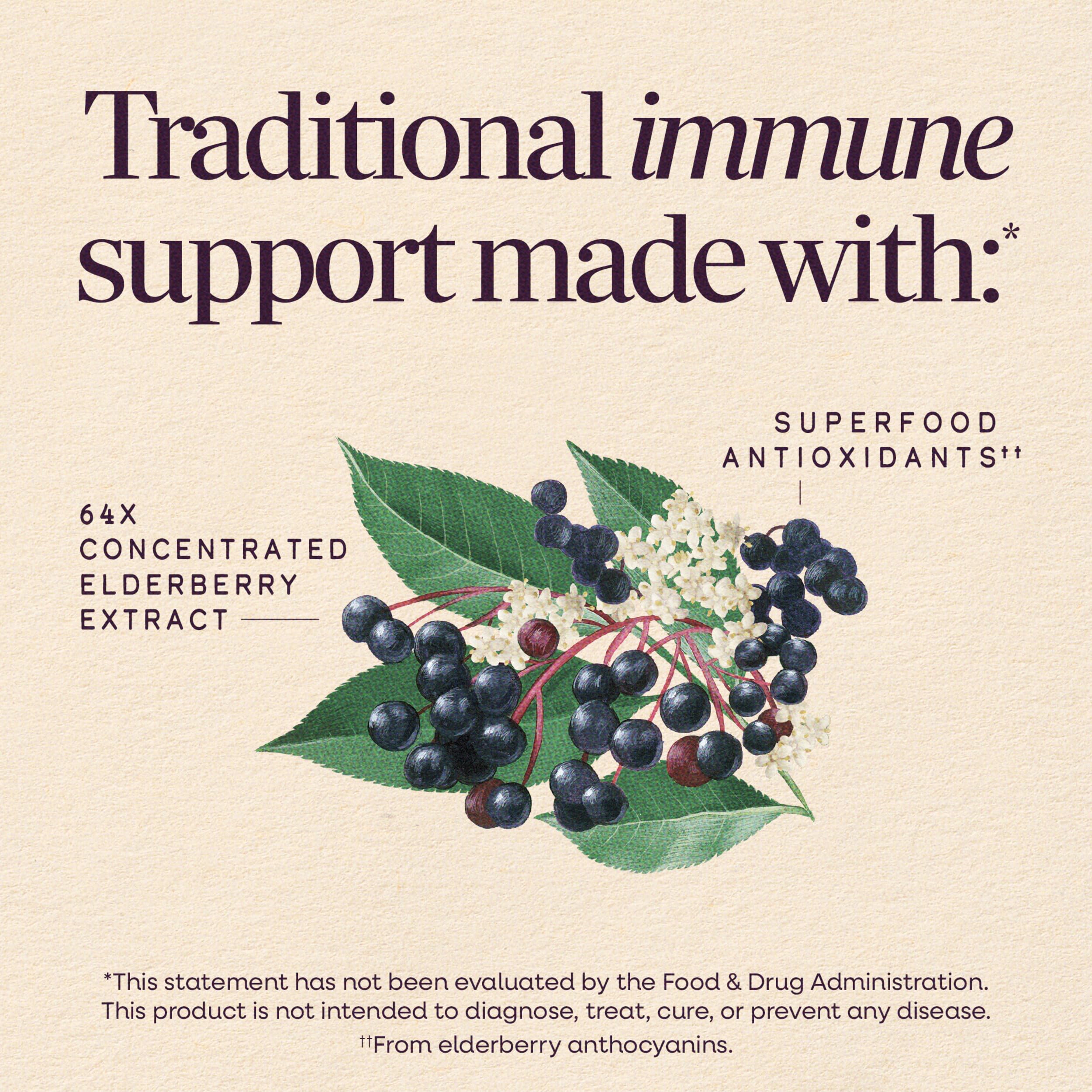 Nature's Way etiqueta con lista de ingredientes y concentraciones