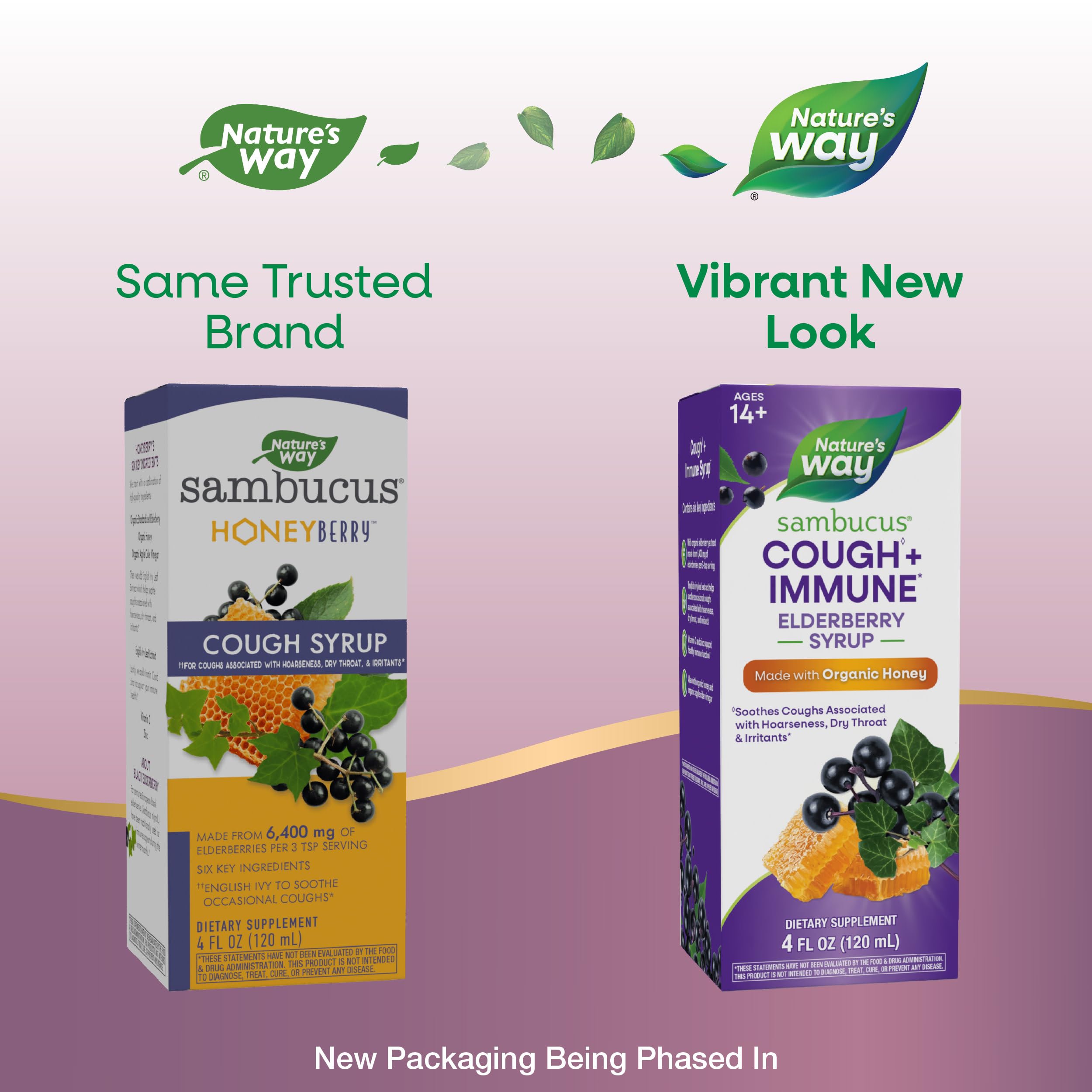 Nature's Way etiqueta con lista de ingredientes y datos nutricionales claros