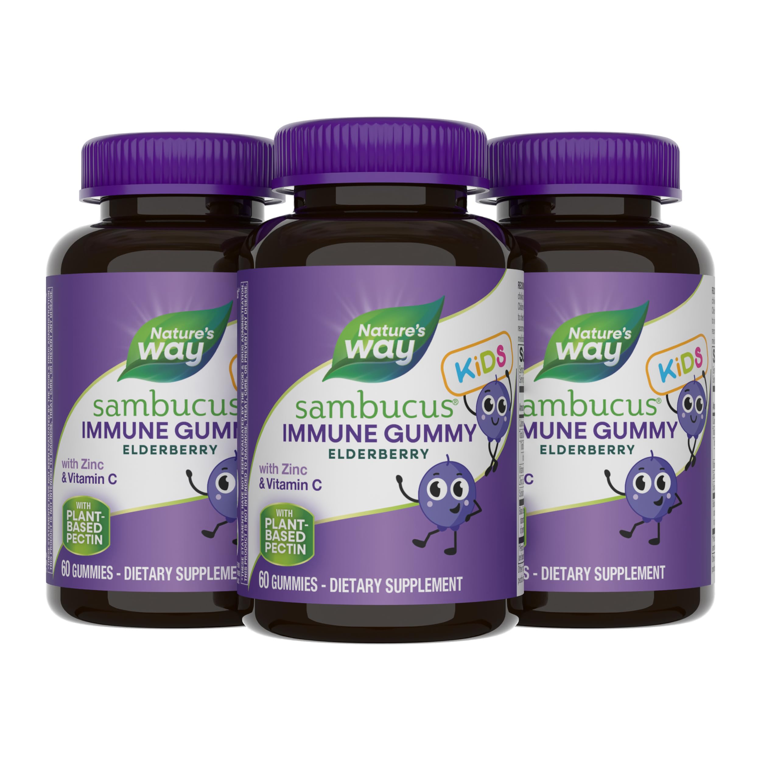 Nature's Way frasco frontal mostrando la etiqueta y beneficio de bienestar infantil