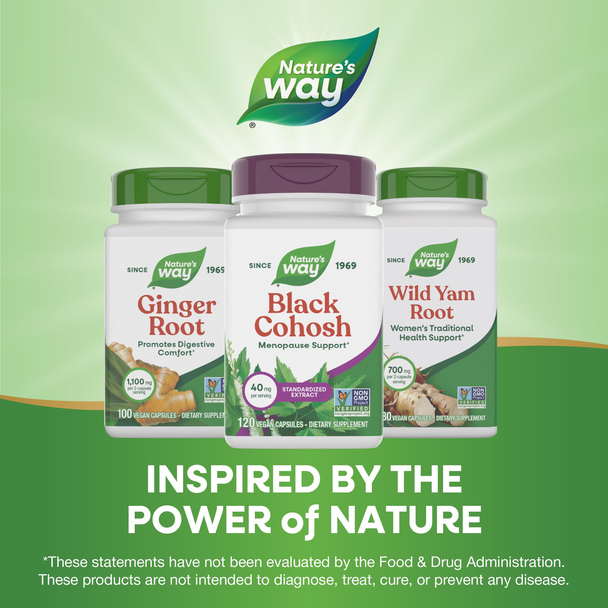 Nature's Way sellos vegano y Non-GMO que certifican pureza
