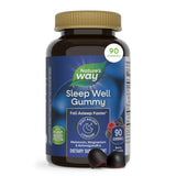Nature's Way envase frontal de Sleep Well Gummies mostrando presentación y sabor