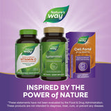 Nature's Way frasco abierto con tabletas, visualiza contenido y cantidad