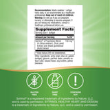 Frasco abierto Nature's Way Sytrinol mostrando 60 softgels y control de dosis