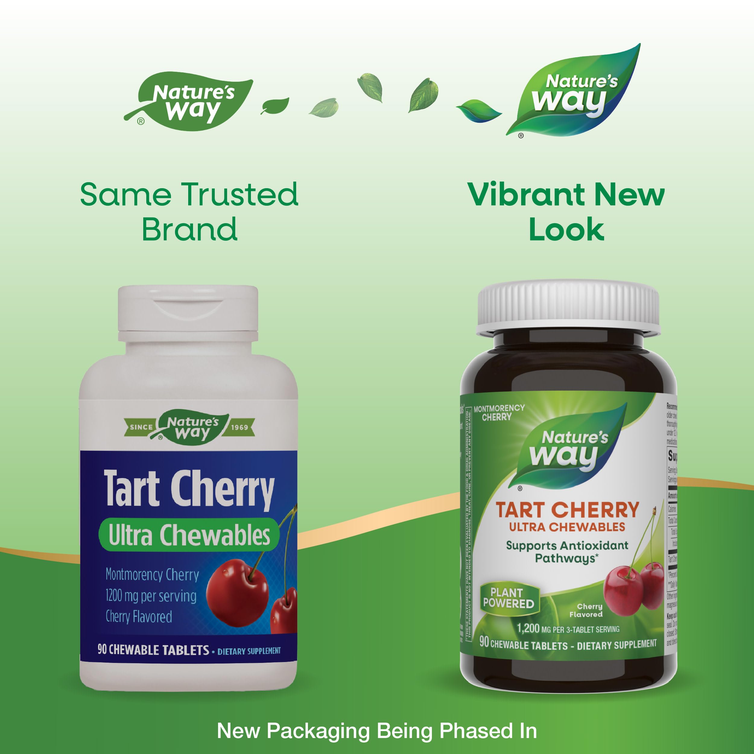 Nature's Way comprimidos masticables en primer plano textura y color cereza