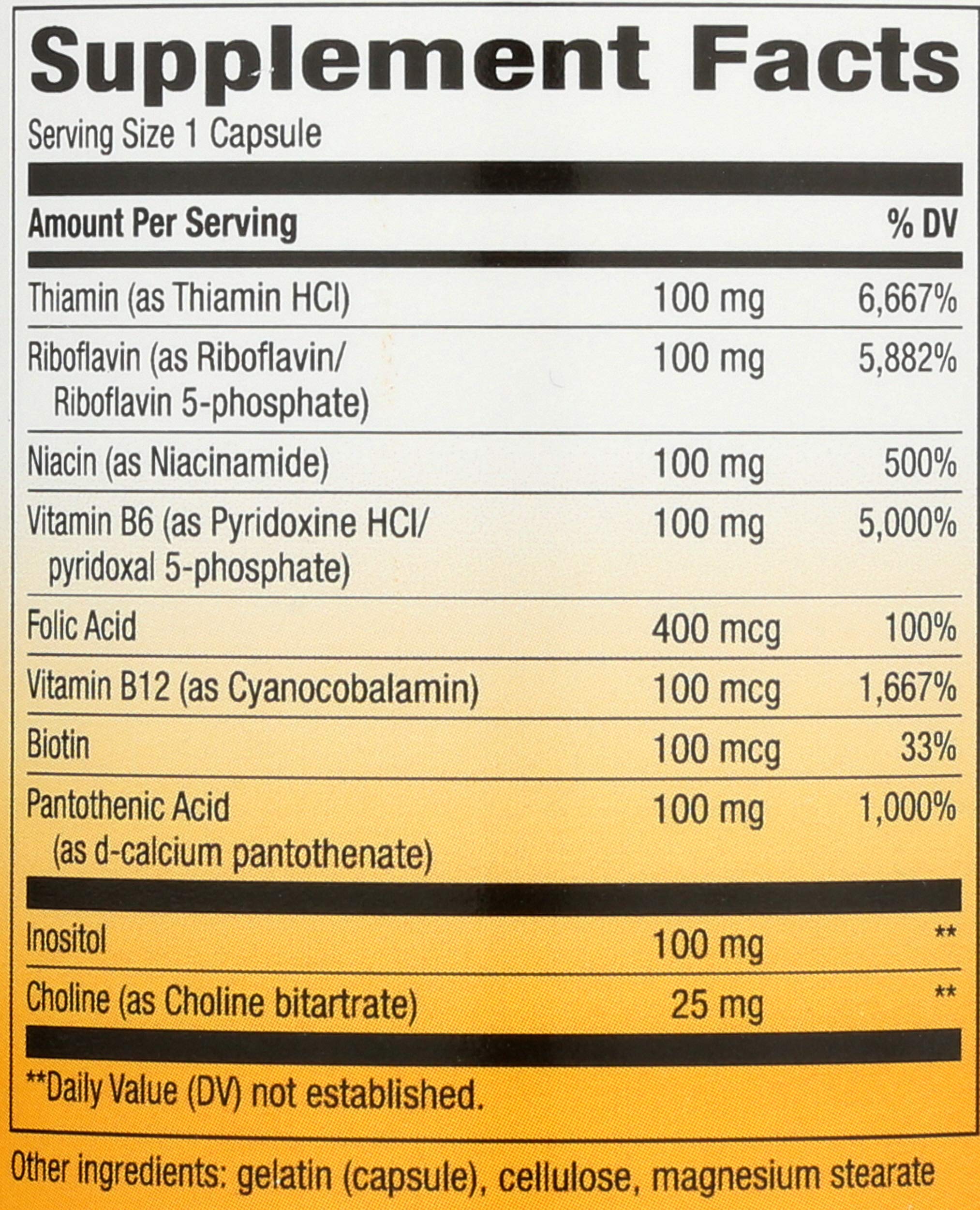 Nature's Way etiqueta con información nutricional clara y fiable