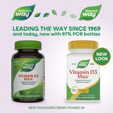 Nature's Way detalle de cápsula blanda, fácil de tragar y absorción