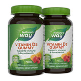 Nature's Way envase frontal de Vitamin D3 Gummies, fácil identificación y confianza