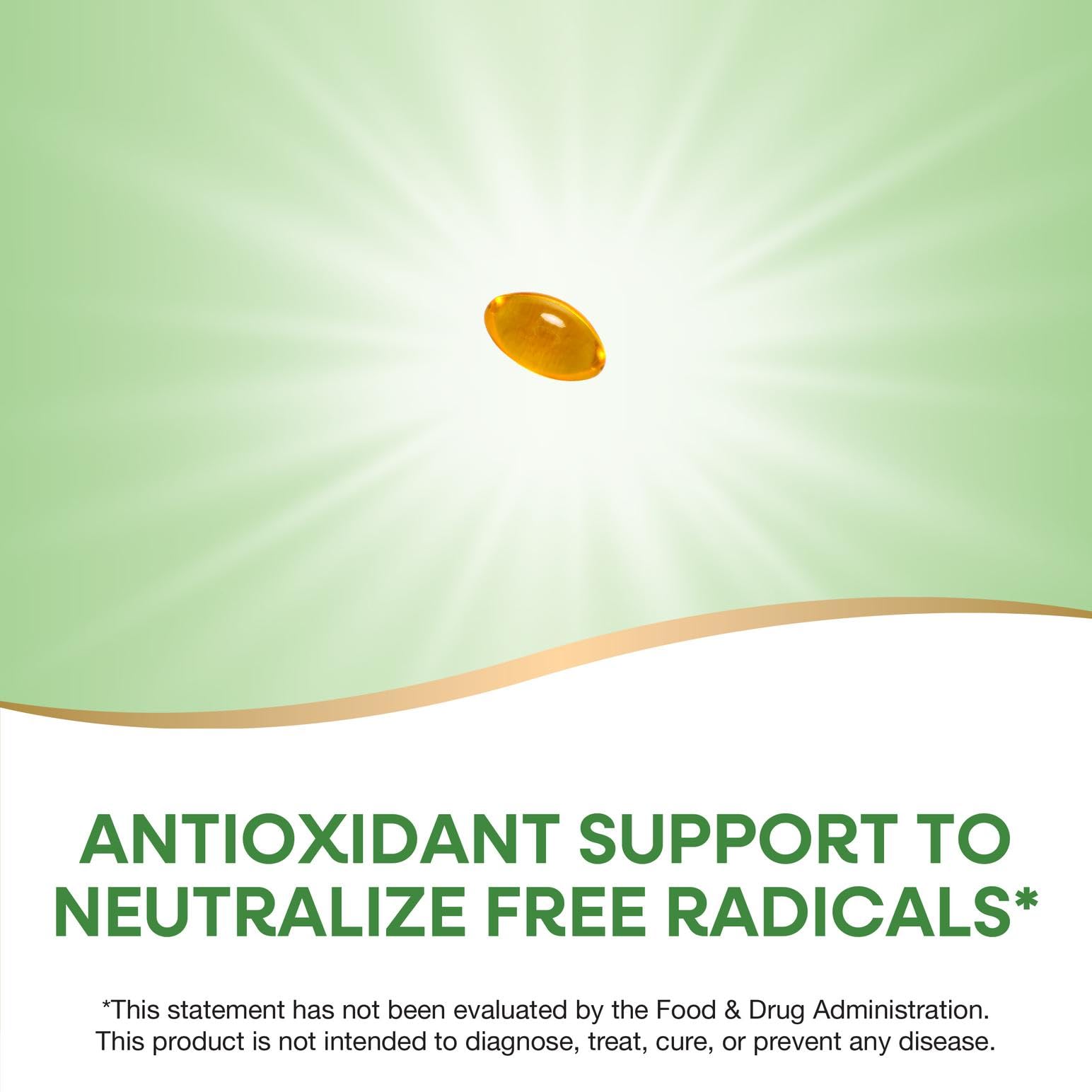 Nature's Way gota de aceite derivado en superficie, ilustrando contenido liposoluble