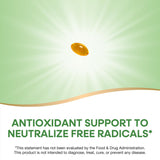 Nature's Way gota de aceite derivado en superficie, ilustrando contenido liposoluble