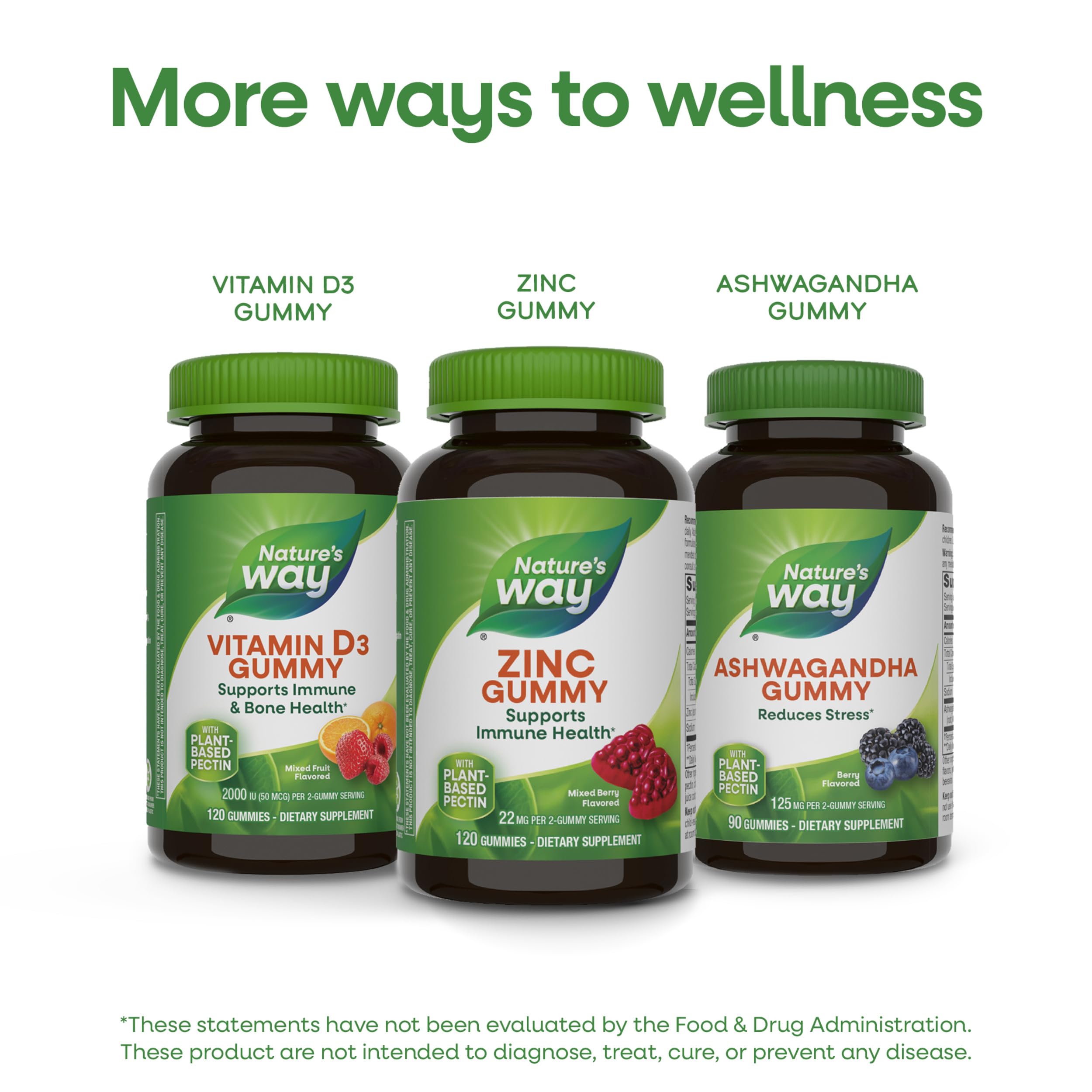 Nature's Way lista de ingredientes destacando pectina vegetal y pureza