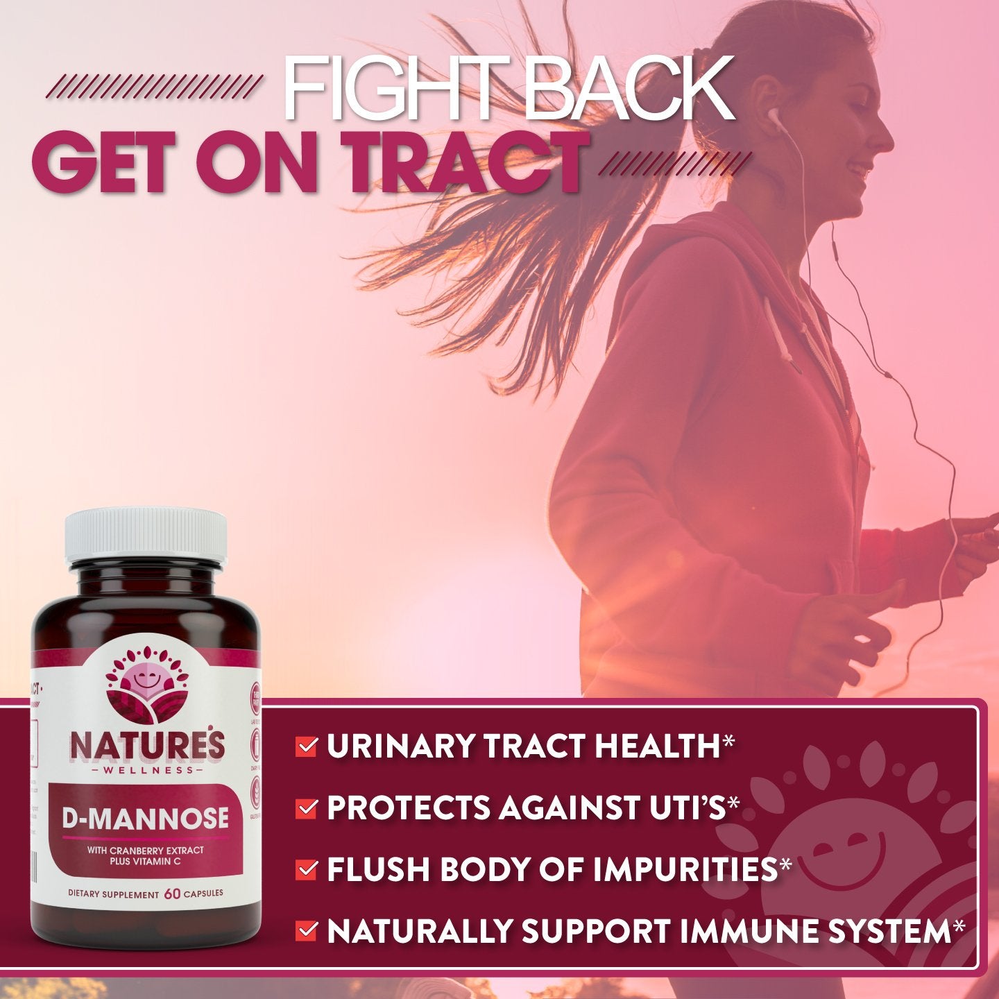 Natures Wellness cápsula en mano que muestra tamaño real y facilidad de uso