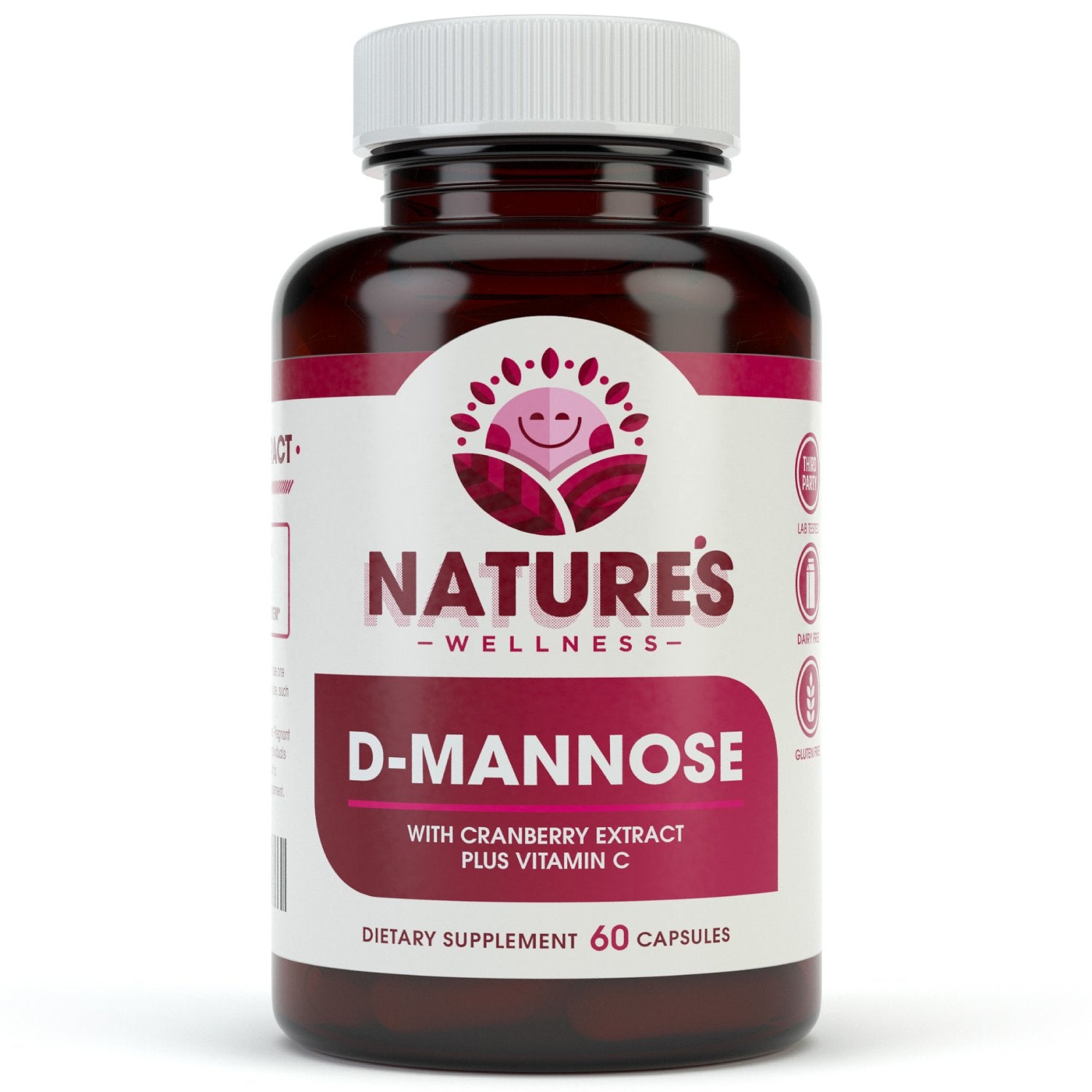 Natures Wellness envase frontal mostrando suplemento y beneficio para salud urinaria