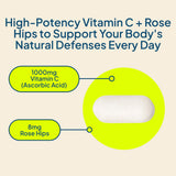 Nature's Wonder close‑up de Rose Hips acompañando la vitamina C y su apoyo antioxidante