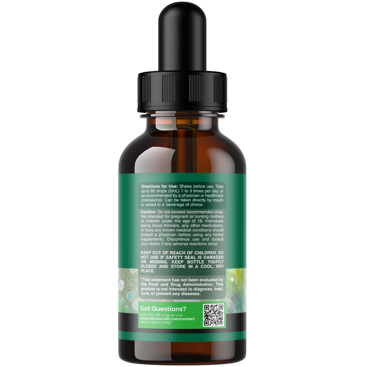 Natures Craft certificados orgánicos junto al producto para confianza