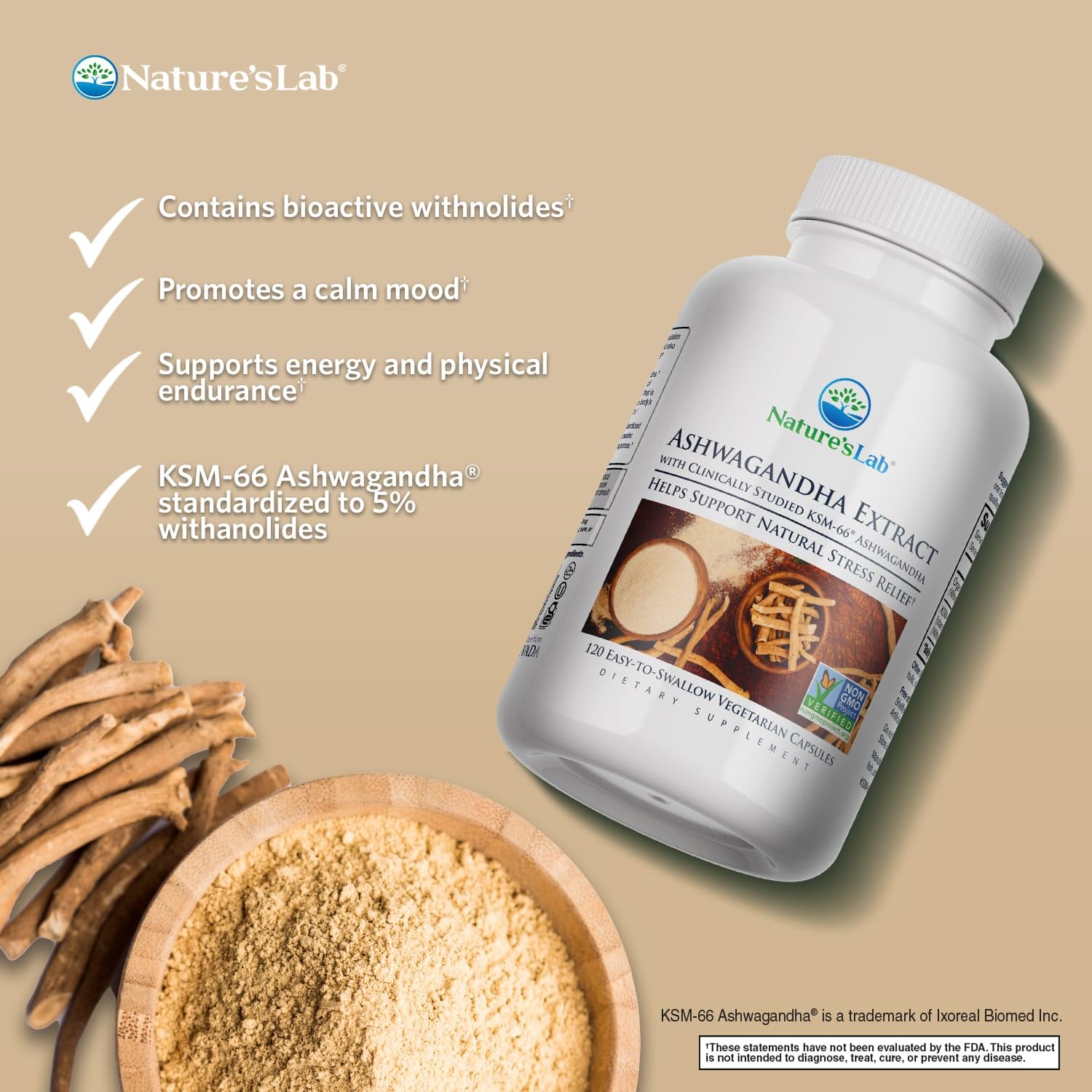 Nature's Lab cápsulas abiertas en mano, mostrando concentración y conveniencia