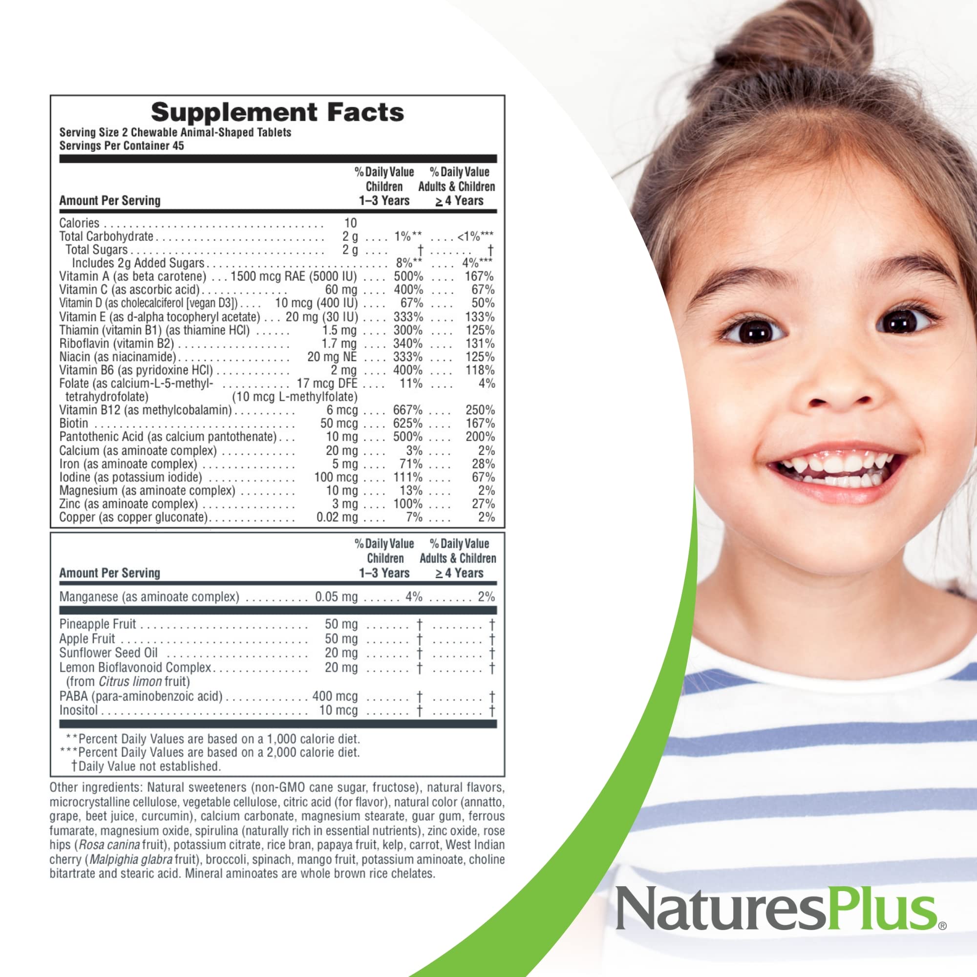 NaturesPlus ingredientes de alimentos enteros en polvo mostrando naturalidad