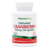 NaturesPlus frasco frontal mostrando etiqueta orgánica y ventajas