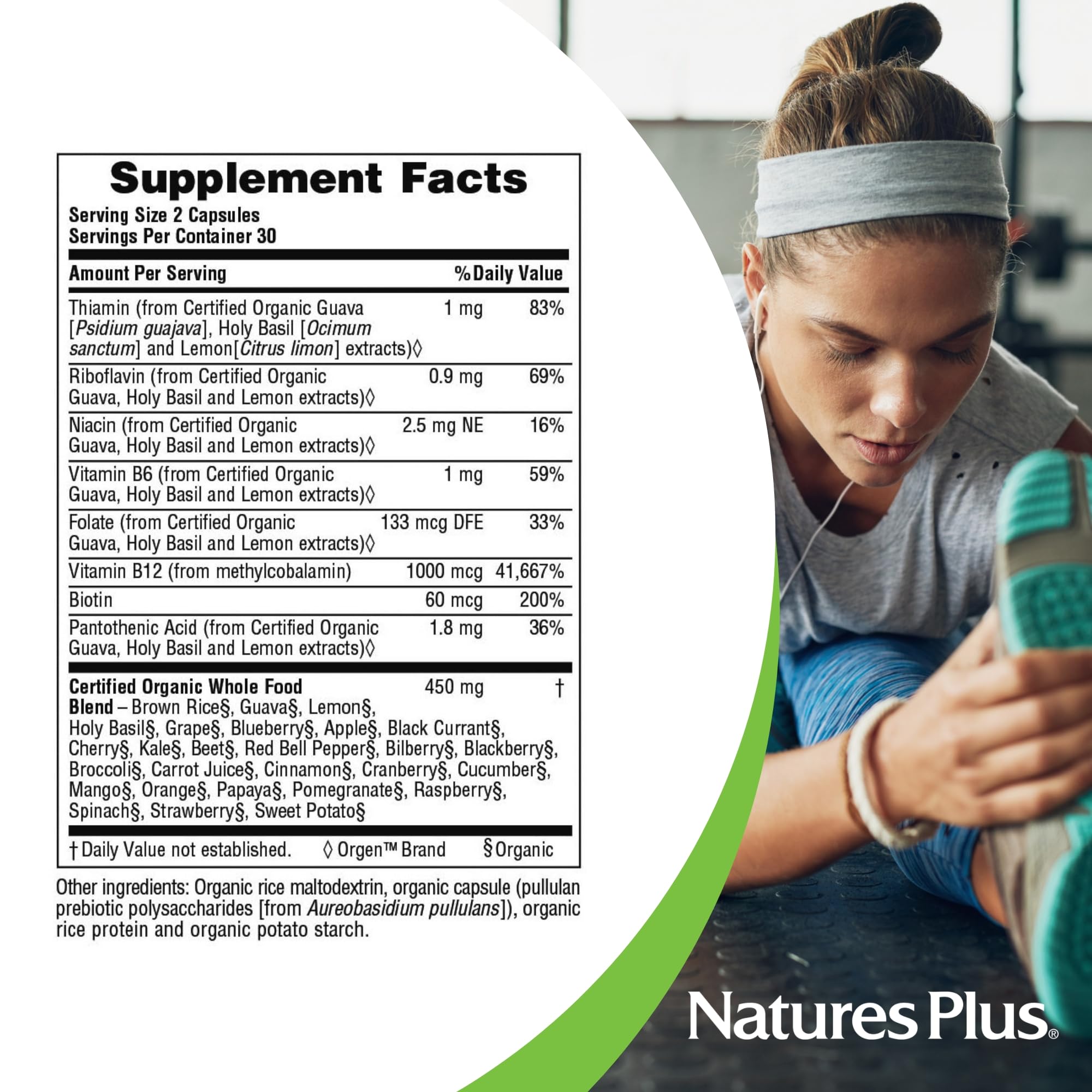 NaturesPlus cápsula en mano ilustrando tamaño y facilidad de ingestión