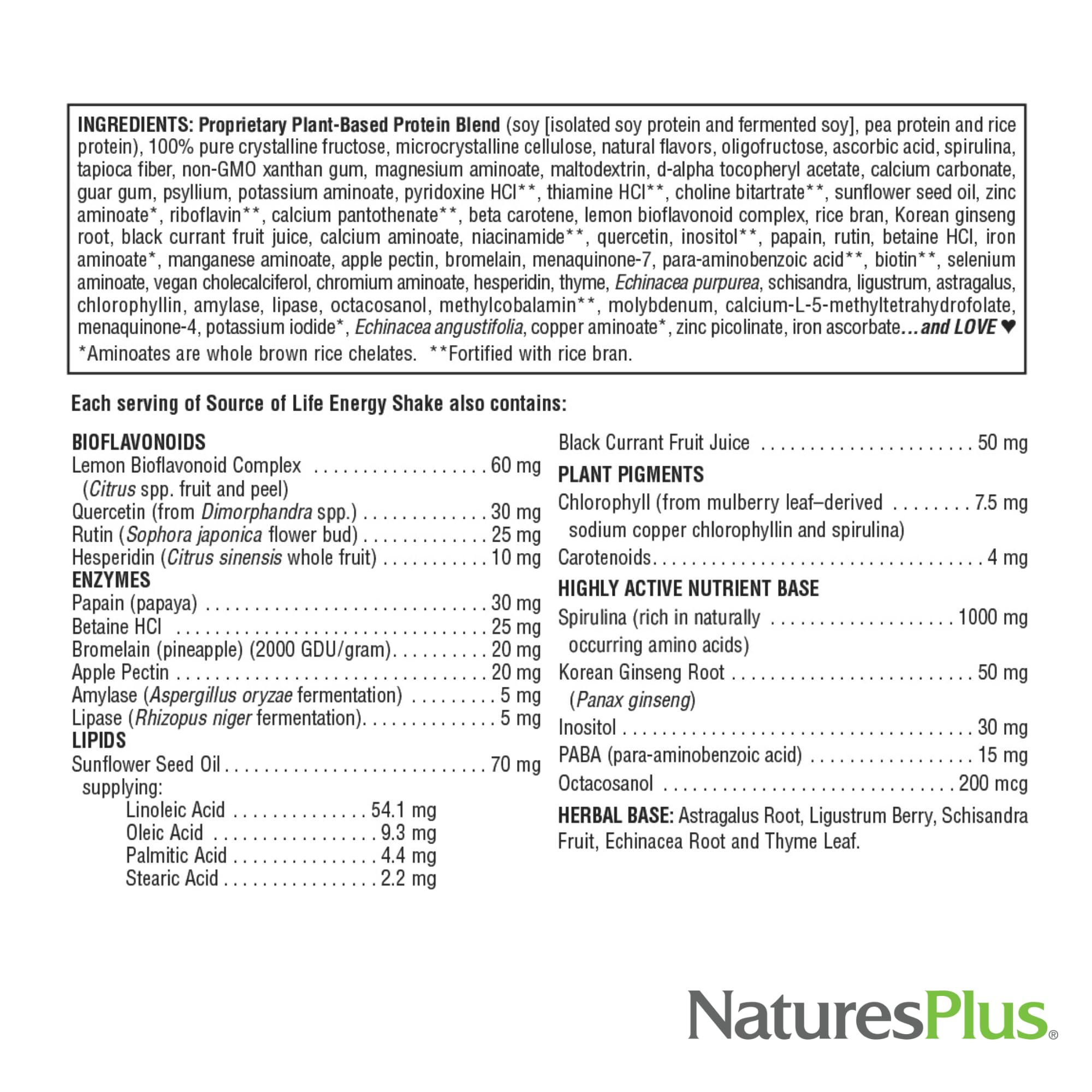NaturesPlus batido mezclado con rodajas de fruta para mayor sabor y valor nutritivo