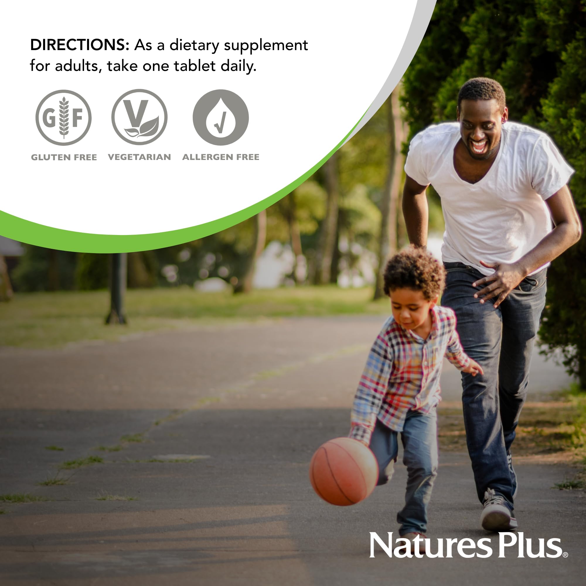 NaturesPlus Biorutin en mesa con frutas y vaso de agua sugeriendo rutina saludable