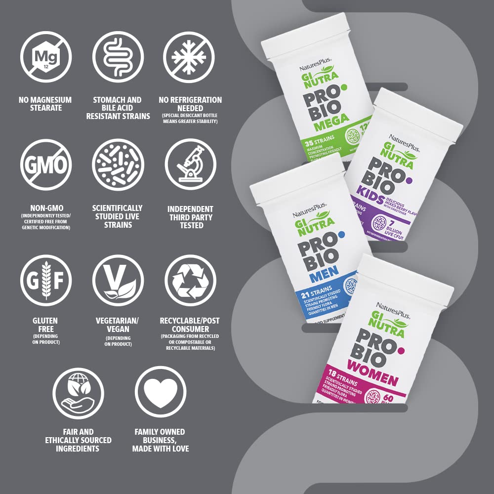 Nature's Plus caja abierta con cápsulas indicando contenido del envase