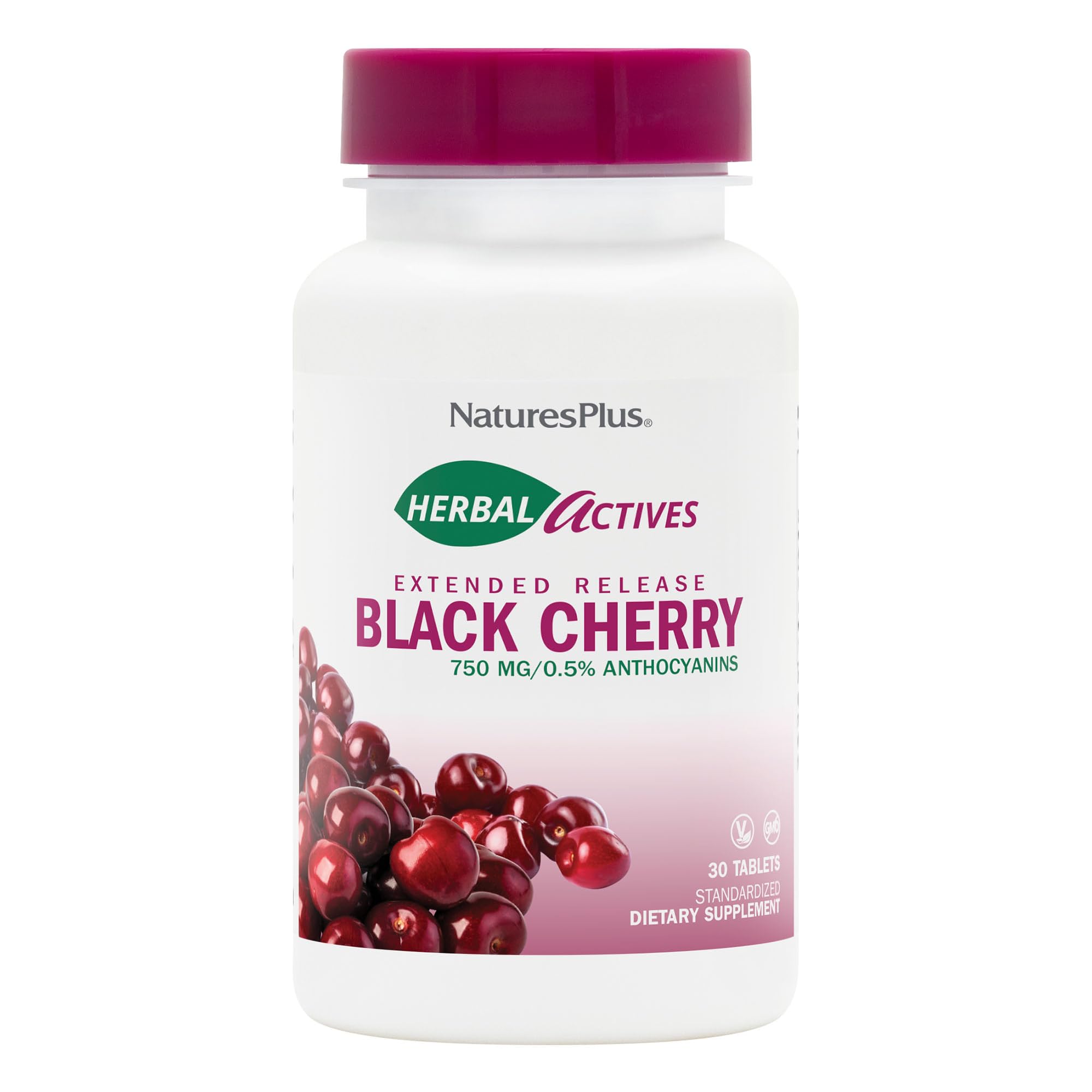 NaturesPlus frasco frontal del producto con diseño y beneficios visibles